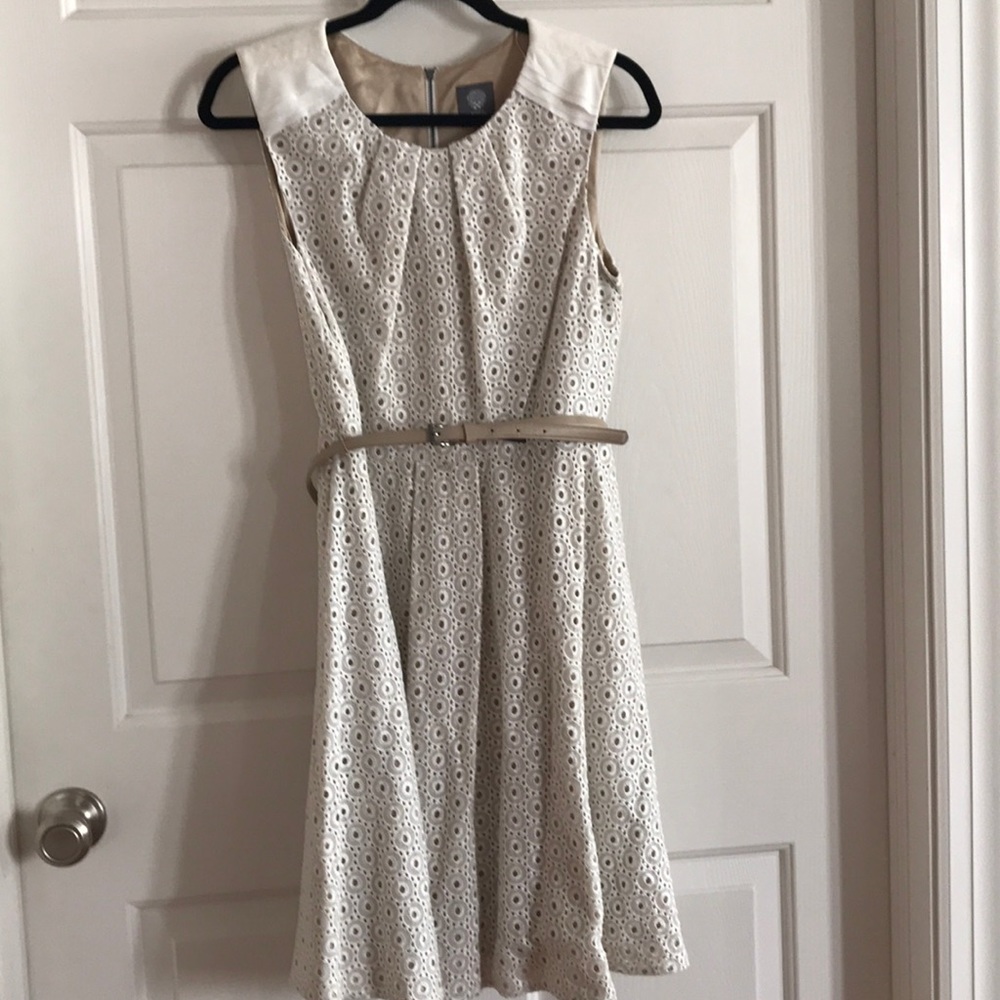 Gorgeous Vince Camuto winter white dress